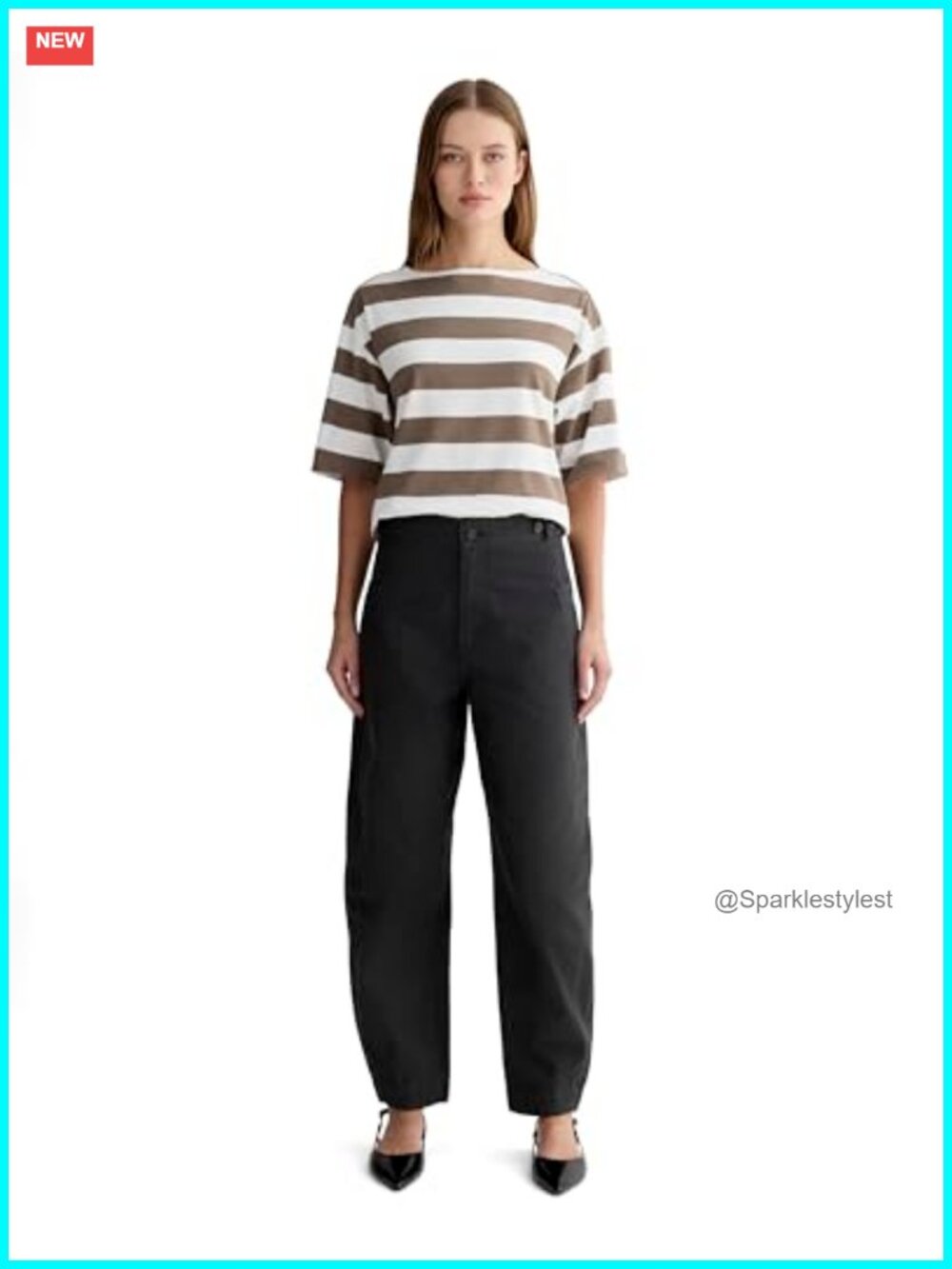 Cotton Linen Barrel Leg Fatigue Pant High Rise Utility Workwear